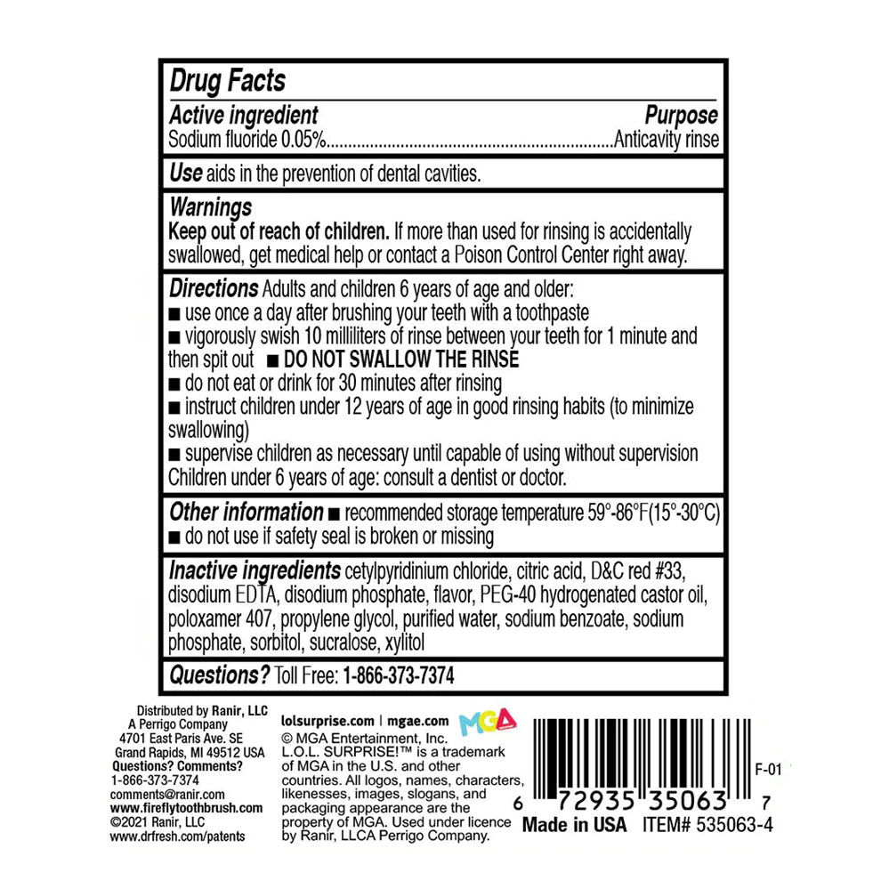 Firefly L.O.L. SURPRISE! Anticavity Fluoride Rinse