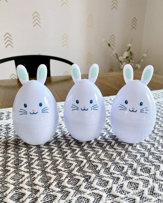 3ct Bunny Shaped Character Easter Plastic Eggs - Spritz