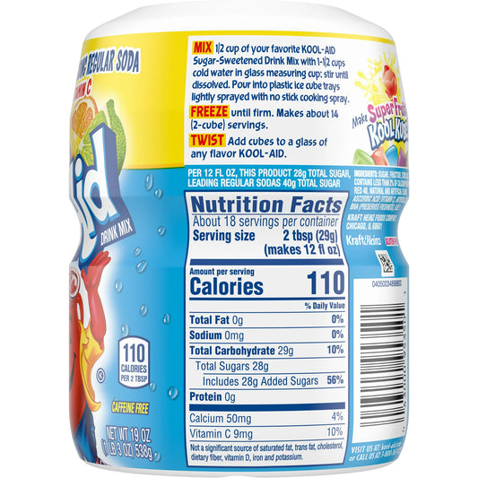 Kool-Aid Sugar Sweetened Tropical Punch Artificially Flavored Powdered Drink Mix, 19 oz. Canister