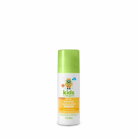 Kids spf 50+ mineral sunscreen rollerball, totally tropical