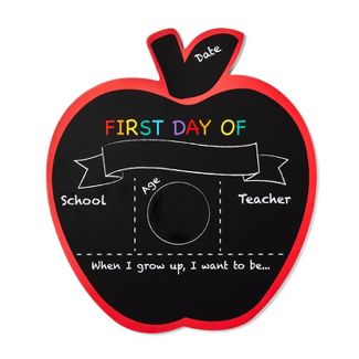 First and Last Day of School Reversible Apple Shaped Sign