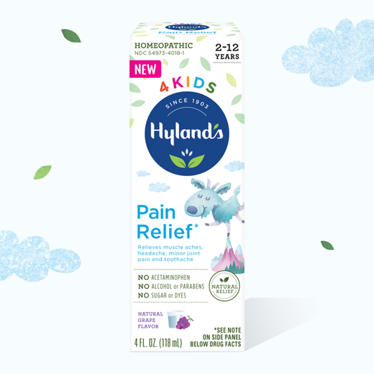 Kids Pain Relief, Relieves Muscle Aches, Headache, Minor Joint Pain and Toothache, Grape Flavor, 4 Fluid Ounces