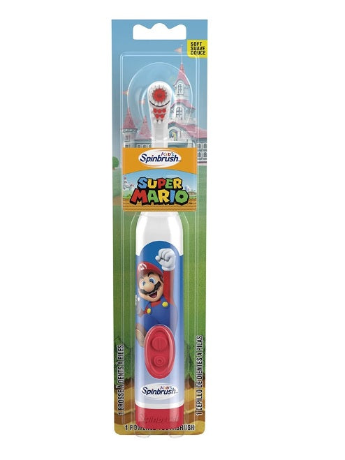 Super Mario Kid’s Spinbrush Electric Battery Toothbrush